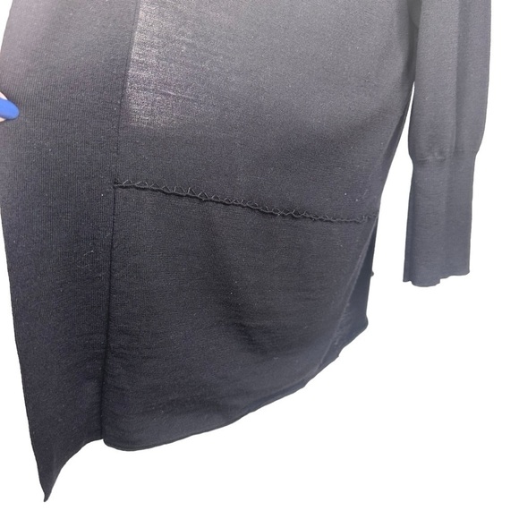 Eileen Fisher black 💯% wool open front cardigan sweater pockets 3X plus size - Picture 14 of 16